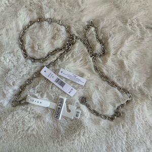Steve Madden Silver Chain Belt